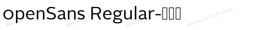 0penSans Regular字体转换
